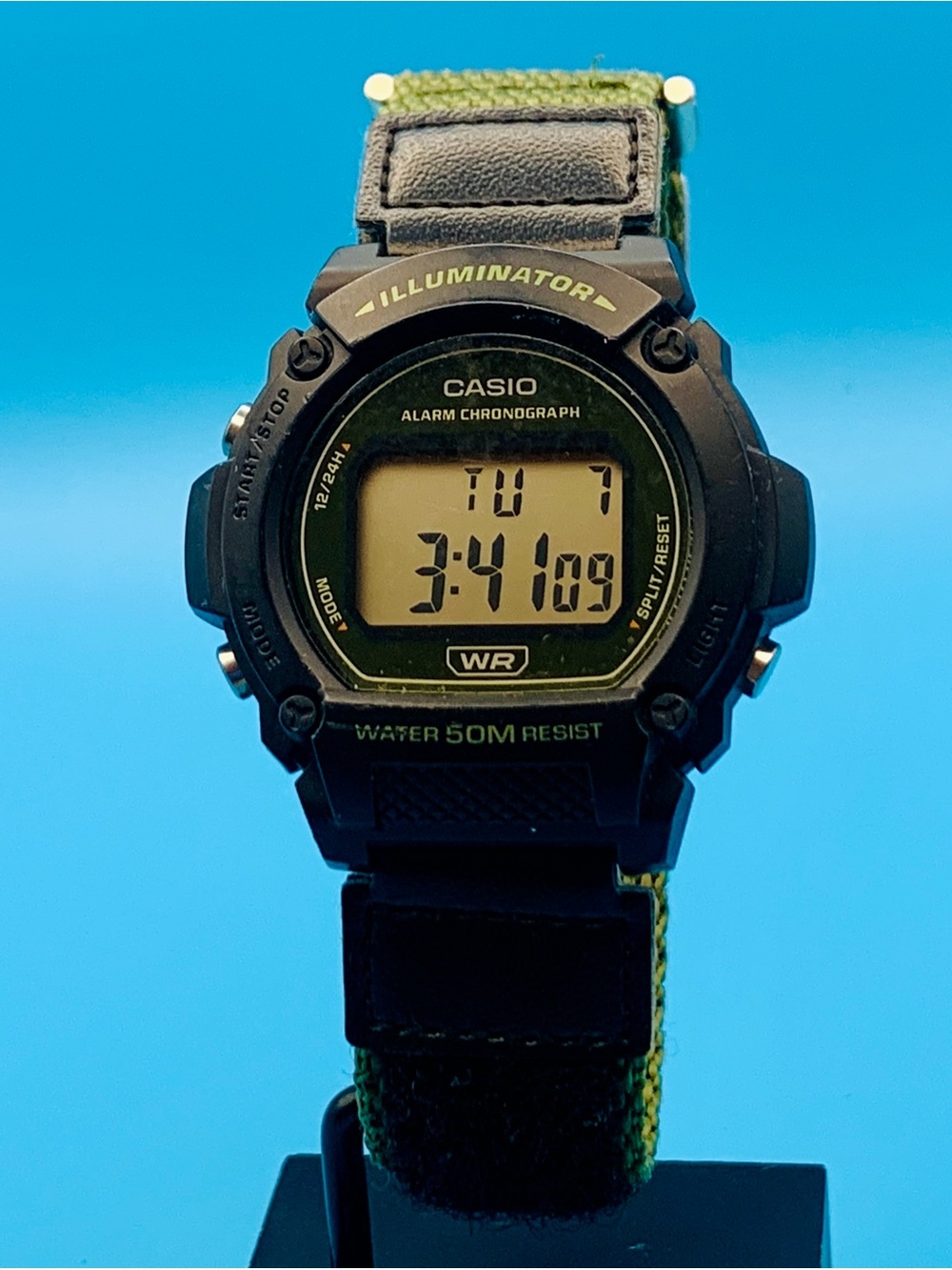 CASIO W-219H(3224) Men’s Digital Wristwatch Chrono Alarm Backlight Nylon Working